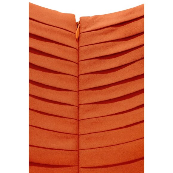 Rust Pleated Midi/Formal/Mother of the Bride Dress by STACEES – Size 12/14 - Picture 7 of 9